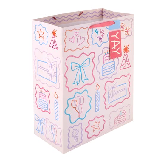 Large Paper Gift Bag with Ribbon Handles by Celebrate It